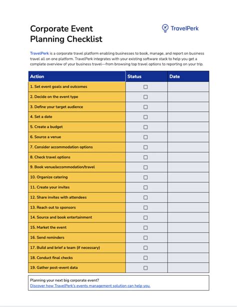 Corporate event planning: a 19-step checklist for success | TravelPerk