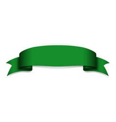 Green Ribbon Banner Vector