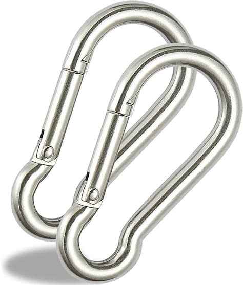 4 Inch Spring Snap Hook Carabiner - 304 Stainless Steel Snap Hook Heavy ...