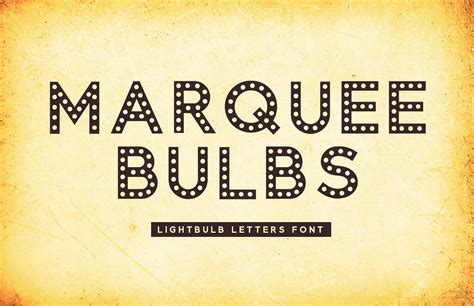 Marquee Bulbs - Lightbulb Letters Font — Medialoot