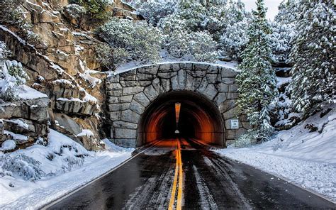 Tunnel, snow, winter, mountain, Nature, HD wallpaper | Peakpx