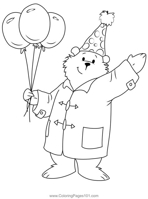 Birthday Coloring Page for Kids - Free Paddington Printable Coloring ...