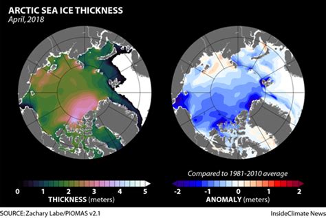 Maps: Sea Ice Thickness in the Arctic - Inside Climate News