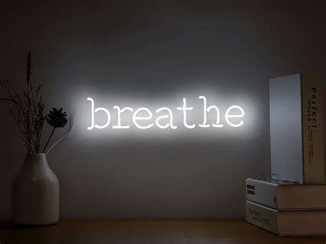 Buy Neon Signs Breathe Neon Light Sign Hanging Neon Sign Words Neon ...