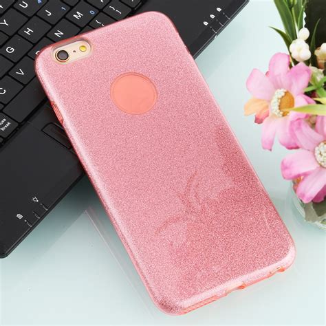 For iPhone 6 Plus TPU Glitter All-inclusive Protective Case (Pink ...