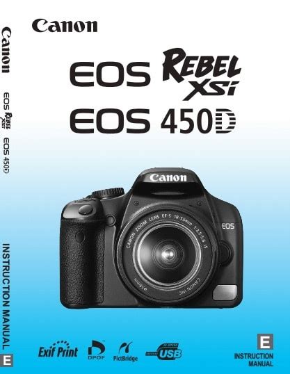 Canon Rebel XSi Manual - FREE Download User Guide PDF