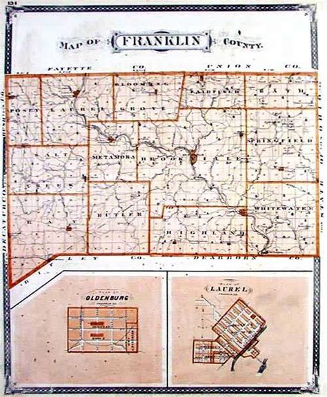 Map of Franklin County, Indiana - Art Source International