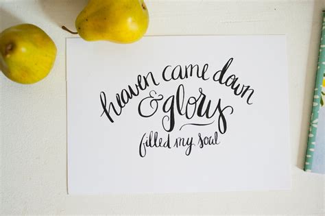 hymn heaven came down hand lettered 8.5x11 art by itsybitsystore