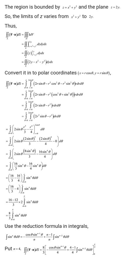 [Solved] for a divergence theorem by cylindrical coordinates, I ...