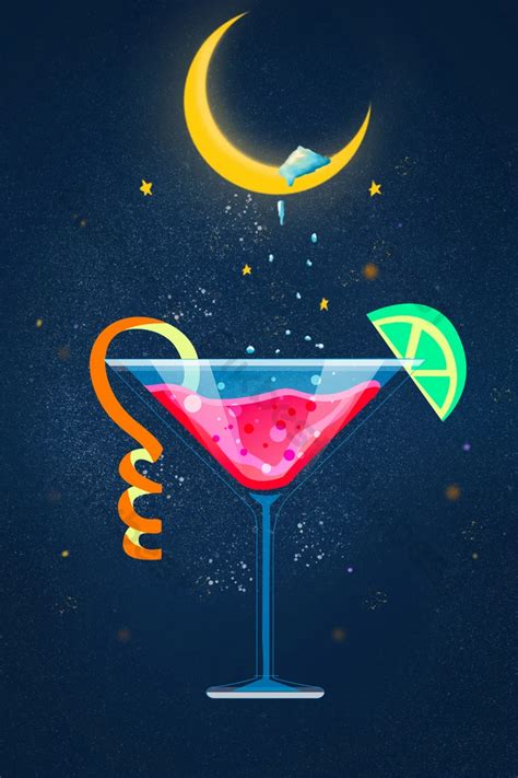 Vector Cocktail Party Cartoon Drawing Backgrounds | PSD Free Download ...