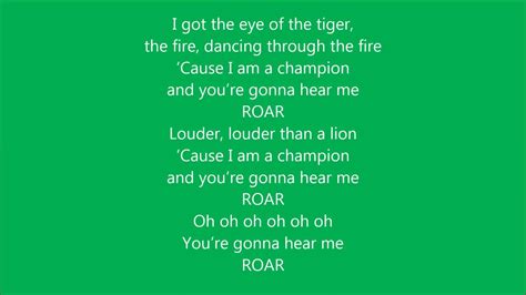 Katy Perry-Roar Lyrics - YouTube