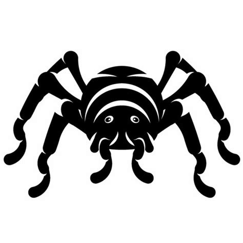 Spider silhouette stencil clip art | Public domain vectors