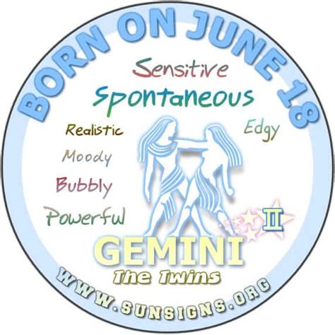 June 18 Zodiac Horoscope Birthday Personality - SunSigns.Org