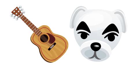 Dog musician named K.K. Slider, aka DJ K.K., and his acoustic guitar ...