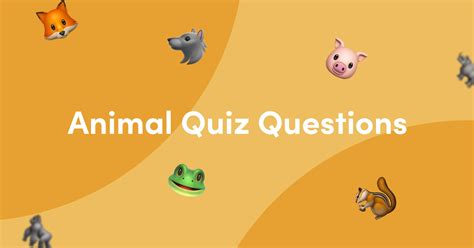 50 Animal Quiz Questions and Answers - Kwizzbit