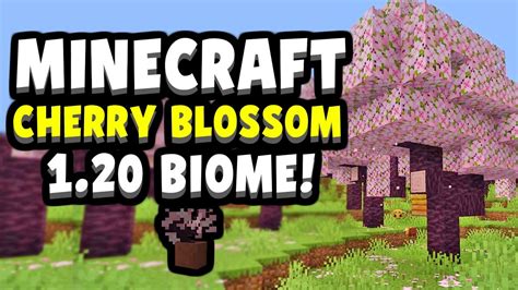 MINECRAFT 1.20 CHERRY BLOSSOM BIOME! & Cherry Wood Set (Gameplay ...