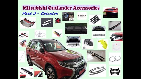 Mitsubishi Outlander Accessories - Part 3 (External Decorations) - YouTube