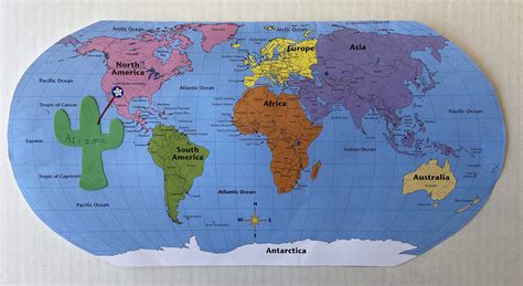 Labeled Earth Map