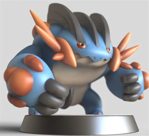 Mega Swampert Water Pokemon Statue Figure Hand Painted Nintendo Gaming ...