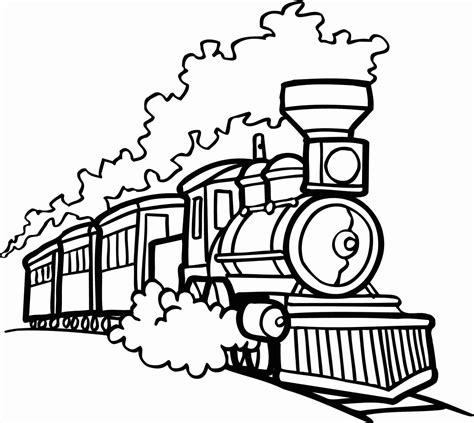 Steam Engine Line Drawing