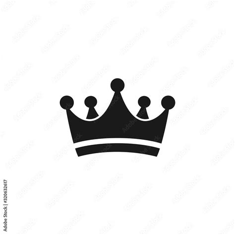 Royal crown black isolated vector icon. Simple crown glyph symbol ...