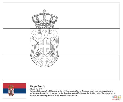 Flag of Serbia coloring page | Free Printable Coloring Pages