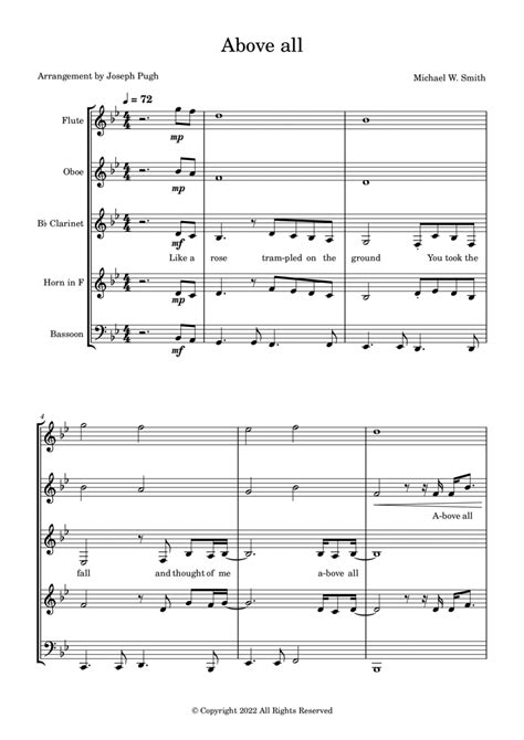 Above All Sheet Music | Rebecca St. James | Performance Ensemble