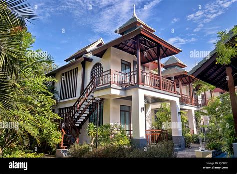 Thailand traditional house. Thailand architecture. Southeast Asia Stock ...