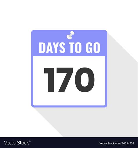 170 days left countdown sales icon days left Vector Image