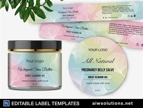 Cosmetic Label Templates