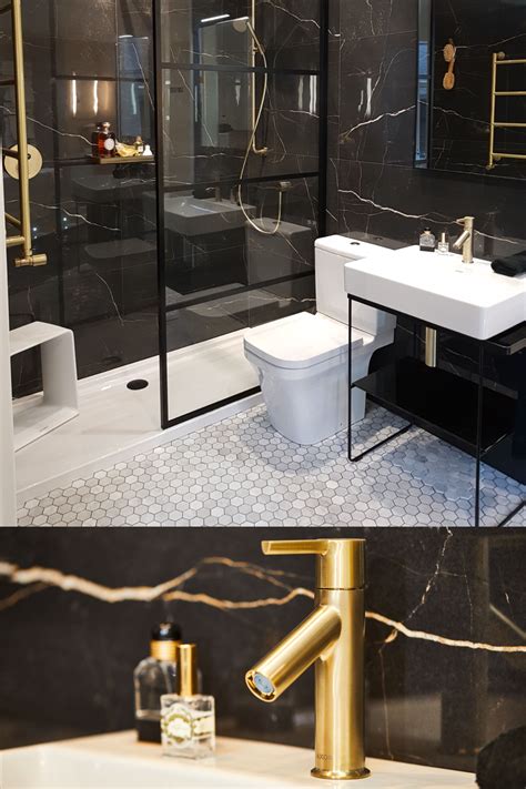 Black Marble Effect Bathroom Tiles