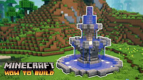 Minecraft: How to Build a Simple Medieval Stone Fountain - YouTube