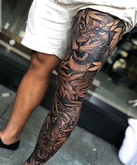 Full Leg Tattoos | 60 Best Leg Tattoos For Men - PROJAQK | Tatuagens na ...