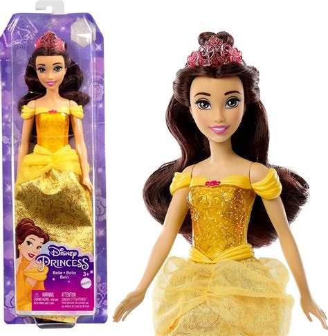 Amazon.com: Mattel Disney Princess Toys, Belle Fashion Doll, Sparkling ...