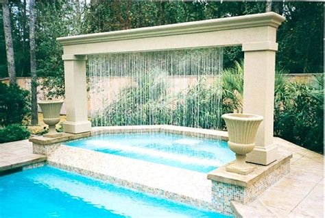 30 Modern Swimming Pool Waterfalls Designs