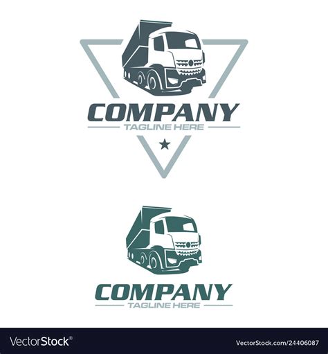 Dump truck logo Royalty Free Vector Image - VectorStock