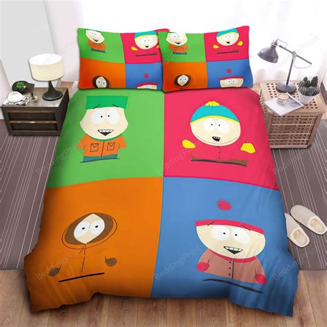 South Park 4 Main Characters Split Art Bed Sheets Duvet Cover Bedding ...