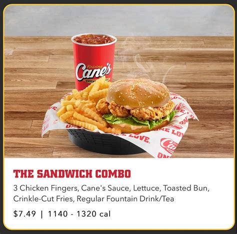 Raising Cane's Chicken Fingers Bellevue, NE Menu (Updated: July 2024)