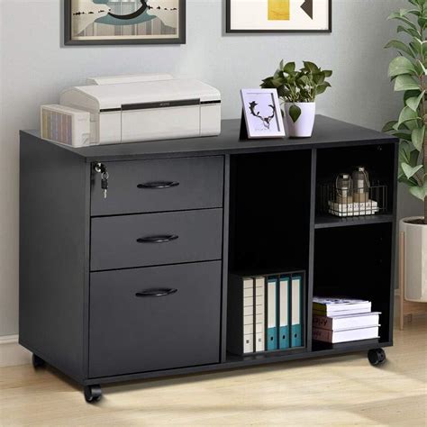 Amazon.com: Home Office Wood File Cabinet - Large Modern Lateral Office ...