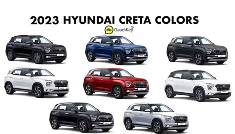 2023 Hyundai Creta Colors: Red, Blue, Black, Grey, Silver, White - GaadiKey