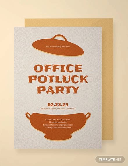 FREE 15+ Awesome Potluck Invitation Designs in PSD | AI | MS Word ...