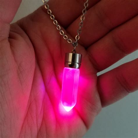 LED Light up Crystal Pendant Necklace | Eternity LED Glow