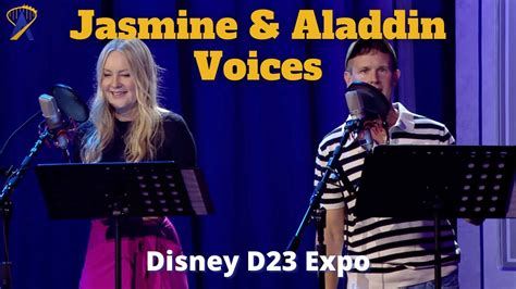 Voices of Jasmine and Aladdin Redo their Roles at D23 Expo - YouTube