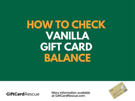 Vanilla Gift Card Balance - GiftCardRescue.com