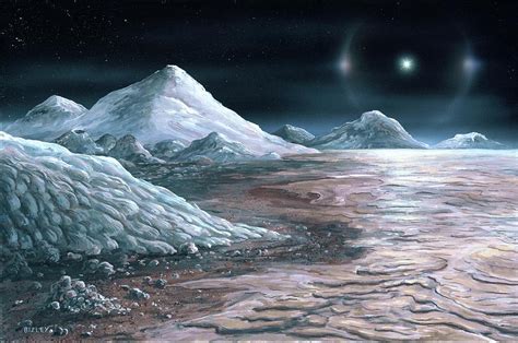 Surface Of Pluto Photograph by Richard Bizley/science Photo Library ...