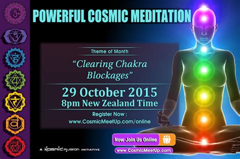 Powerful Online Cosmic Meditation – “Clearing Chakra Blockages” with ...