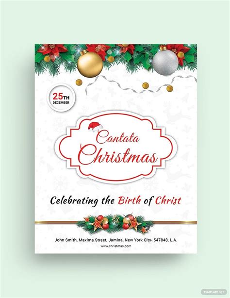 Christmas Church Flyer Template in Word, PSD, Publisher, Pages, Google ...