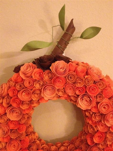 Paper Flowers/orange Paper Flowers/paper Flower Pumpkin - Etsy