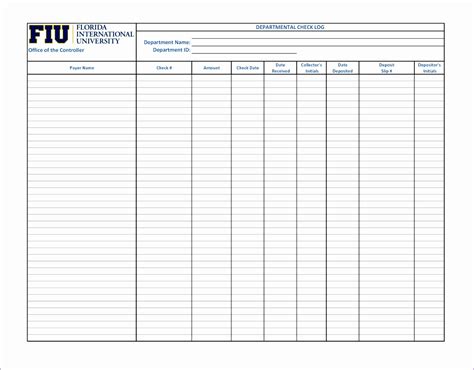 Excel Deposit Slip Template