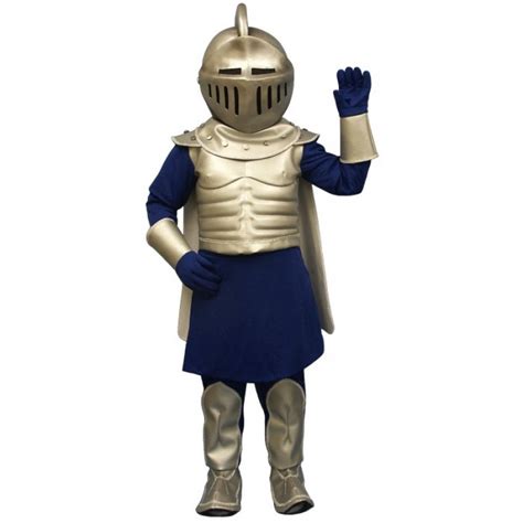 Silver Knight Mascot Costume